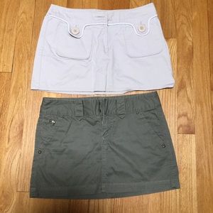 2 Khaki Skirts EXPRESS & H&M